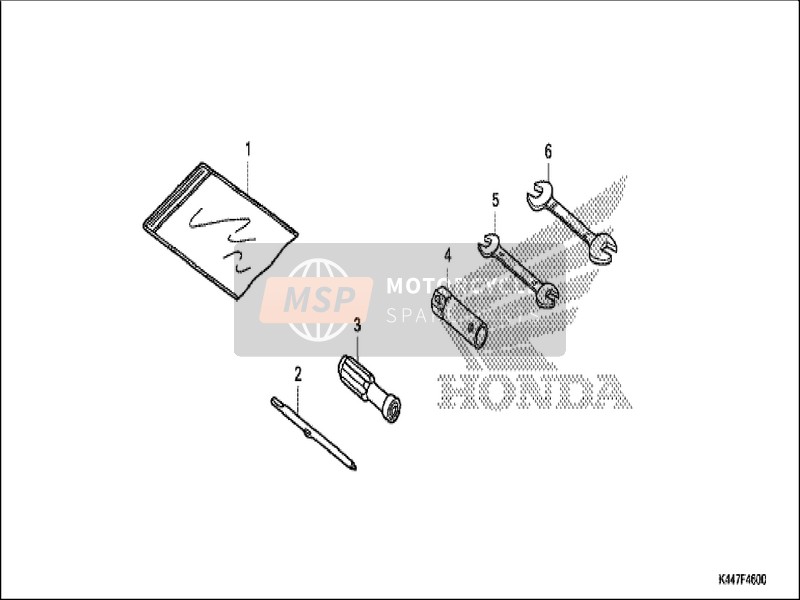 Honda NSC110MPD 2017 Gereedschappen voor een 2017 Honda NSC110MPD